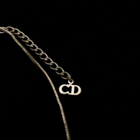 STUNNING! Christian Dior Trotter Silver Logo / Pink Necklace / Pendant - Picture 8 of 13